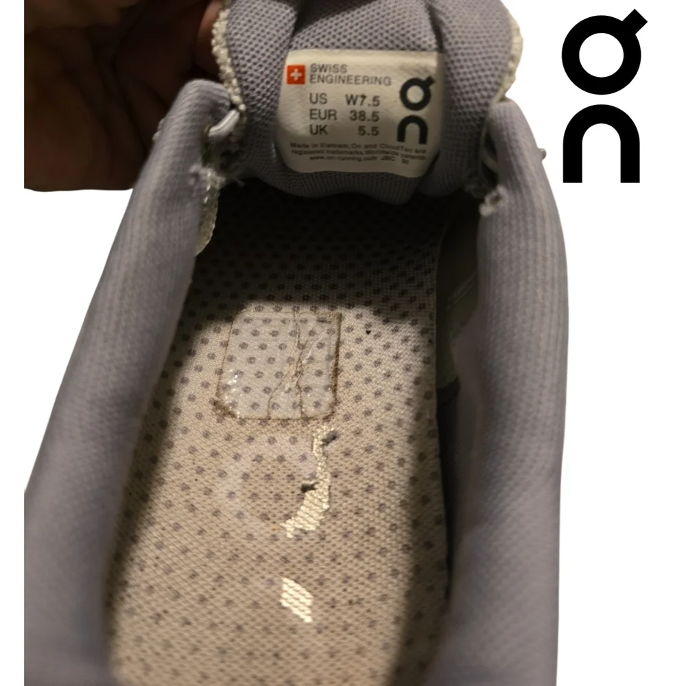 ON CLOUD 5 Terry Running Sneakers Womens 7.5 Gray - Picture 7 of 7